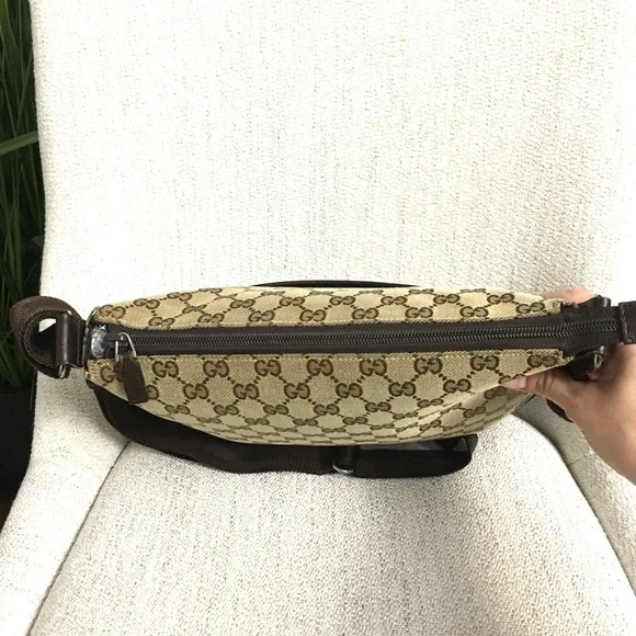 Authentic GUCCI unisex crossbody bag brown monogram canvas - Picture 12 of 15